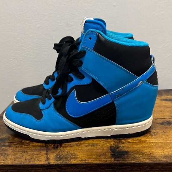 Nike Dunk ski high essential Black blue with hidden wedge size. Womens… - Picture 4 of 12